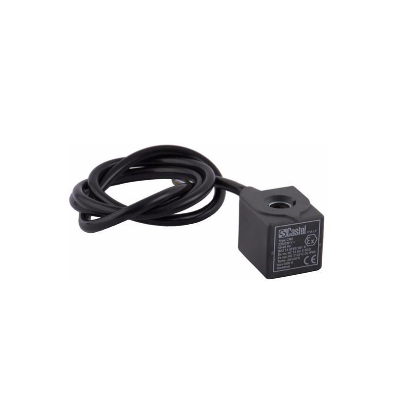 Magnetspule CASTEL CM2, 230VAC 8W 50/60Hz, Anschlusskabel 1000mm