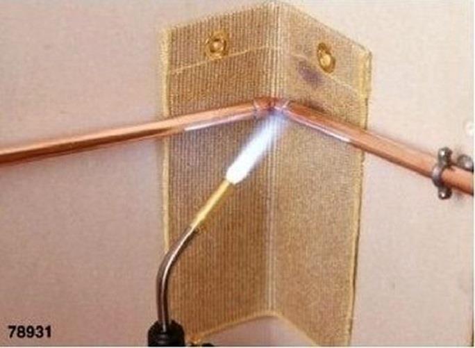 Hitzebeständige Matte / Schweisservohang bis 1.000/1.300°C, 250x300 mm
