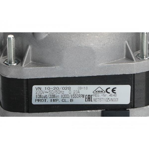 Lüftermotor ELCO VN10-20/028, 10/38W, 1300/1500 U/Min, 230V 50/60Hz, 5 Befestigugsoptionen