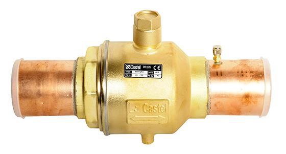 Kugelventil Castel 6590/25A mit Fitting, Löt 3.1/8" (80mm)