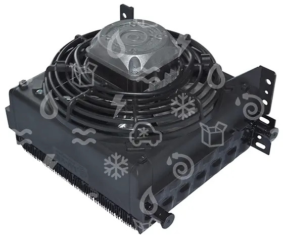 LU-VE Kondensator STVF194, 1935W, 570 m°/h, 180°-Durchgangsventil
