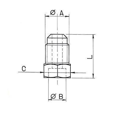 Verbindungsnippel 5/8", L 36 mm WIGAM 81-10/1658