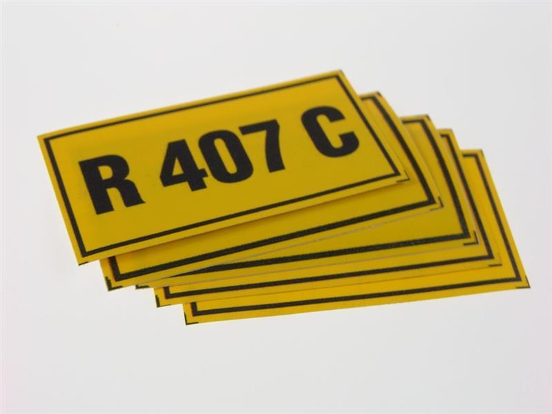 Aufkleber für Kältemittel R407C