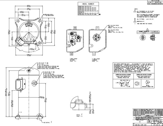 Verdichter Copeland Scroll ZR61KCE-TFD 522, R22, R407C, 380 - 420 V