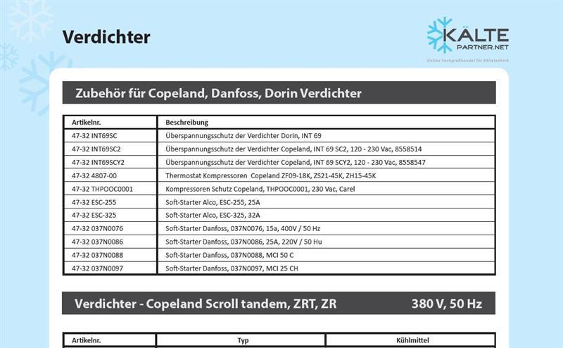 Überspannungsschutz für Copeland Verdichter, INT 69 SC2 (120-230 Vac), 8558514
