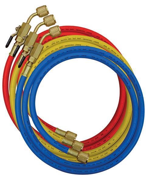 CPS Füllschlauch HP6YE KV Gelb mit Kugelventil 1800mm 