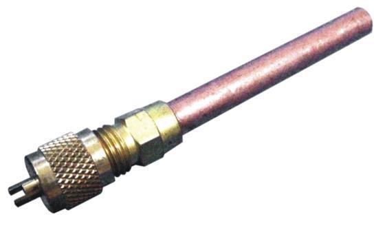 Serviceventil Schrader mit Rohr 1/4" x 100 mm, löten, 1/4" SAE
