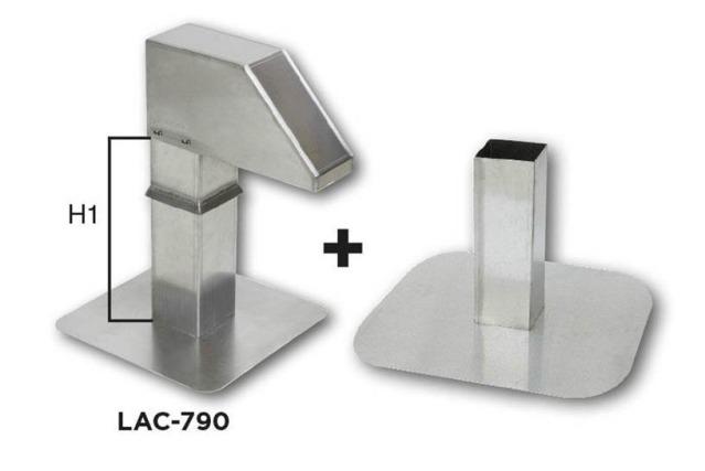 Linum Dachdurchführung LAC-890 ALX-7120 besteht aus LAC-790+ einstellb. Unterbau