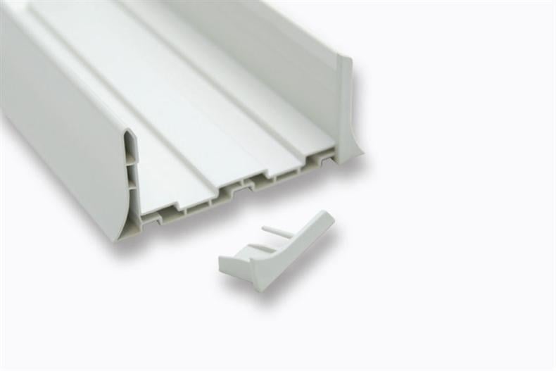 Endkappe links U-profil RAL 9002