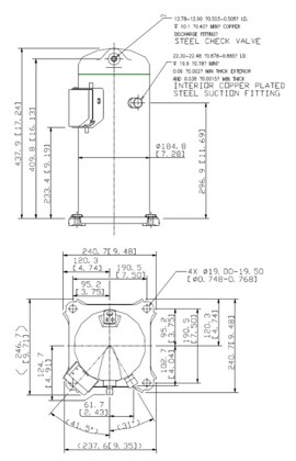 Verdichter Copeland Scroll ZR72KCE-TFD 522, R22, R407C, 380 - 420 V