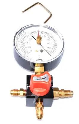 Vakuummeter mit Ventil SH, 0 - 100 kPa, Anschluss 3 x 1/4" SAE