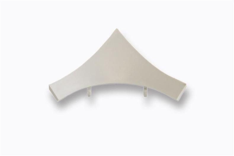 Oberkappe Innenecke Sockelleiste - RAL 9002