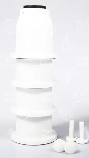 Montagesockel, d = 100 mm, H = 100/130 mm, M = 300 kg, weiß