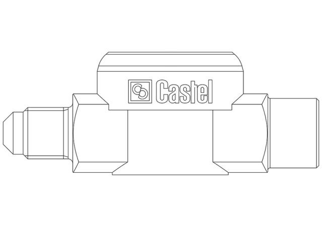 Castel Schauglas 3850/33 mit Indikator 3/8" Bördel I/A 45bar