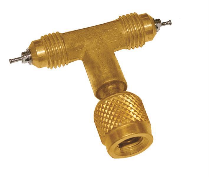 T- Stück 1/4"FL-M x 1/4"FL-M x 1/4"FL-F für Digitale Monteurhilfen und Vakuummeter 45-98061