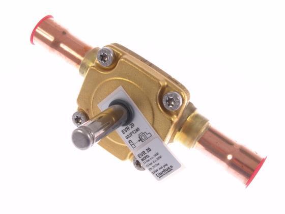 Magnetventil Danfoss EVR 20 NC, Löt 22 mm ODF, kv 5,0