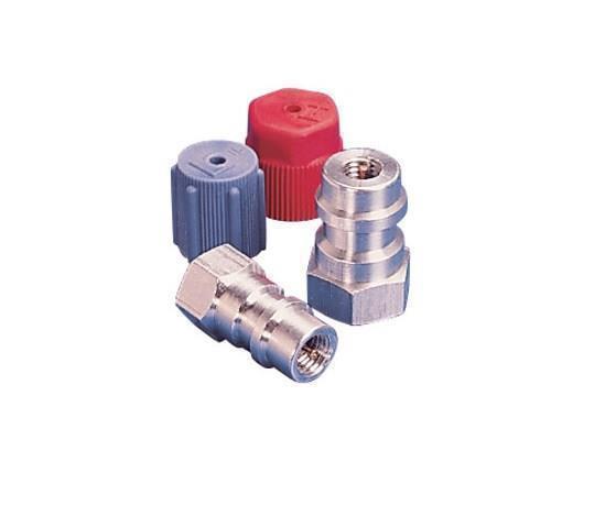 Retrofitadapter mit Ventilkern und Anschlusskappen (10 Stück) LS 1/4" x 13mm gerade - Niederdruckseite