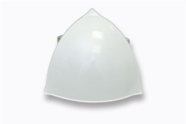 PVC Muschelform fur abgerundete Ecken - großes Modell- RAL 9002