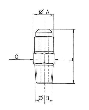Verbindungsnippel 1/4SAE x 3/8NPT WIGAM U1-4C
