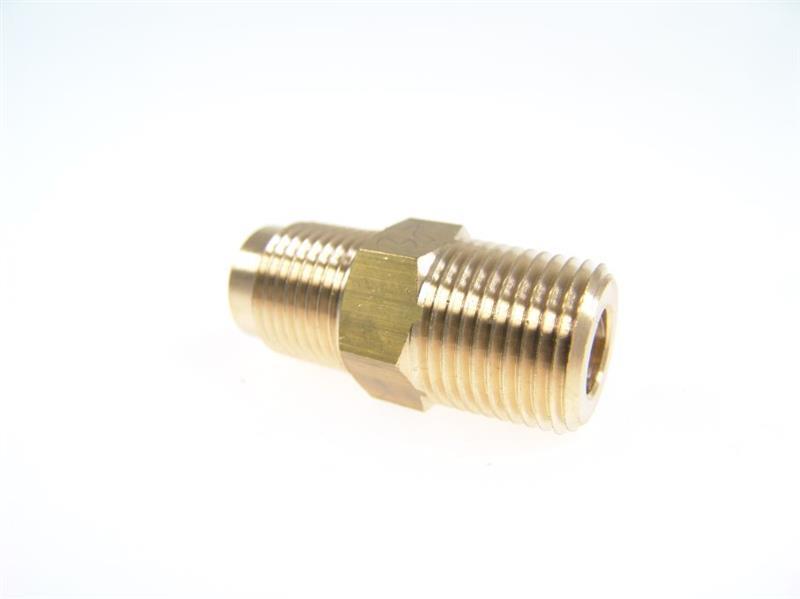 Messing Reduziernippel - 180° - 3/8" SAE x 3/8" NPT