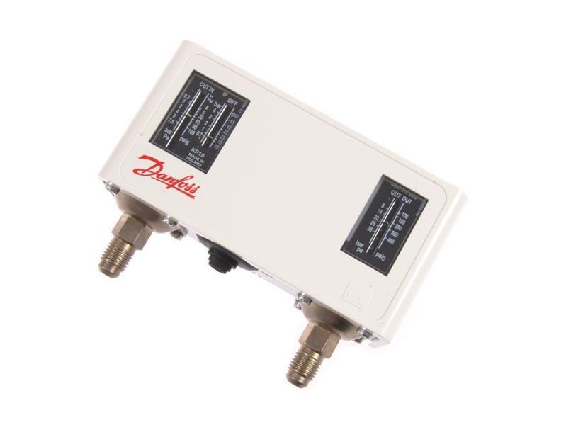 Druckschalter Danfoss Dual, KP15, automatischer Reset, Eingang 1/4"