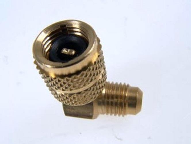 Adapter Winkel, 1/2" - 20 UNF x 1/4" SAE, R410a ohne Ventil