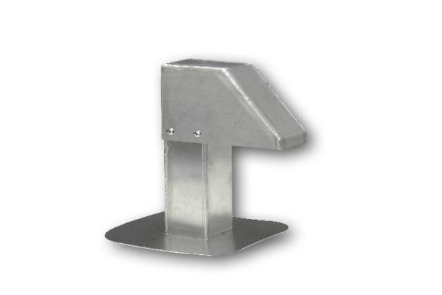 Dachdurchführung 80x80 mm - 1 Auslass aus Aluminium