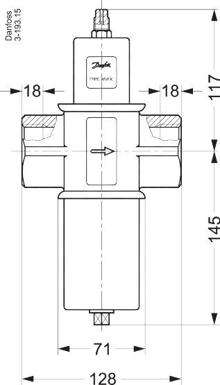 Kühlwasserregler Danfoss WVFX40 zur Steuerung der Verflüssigungsdruck