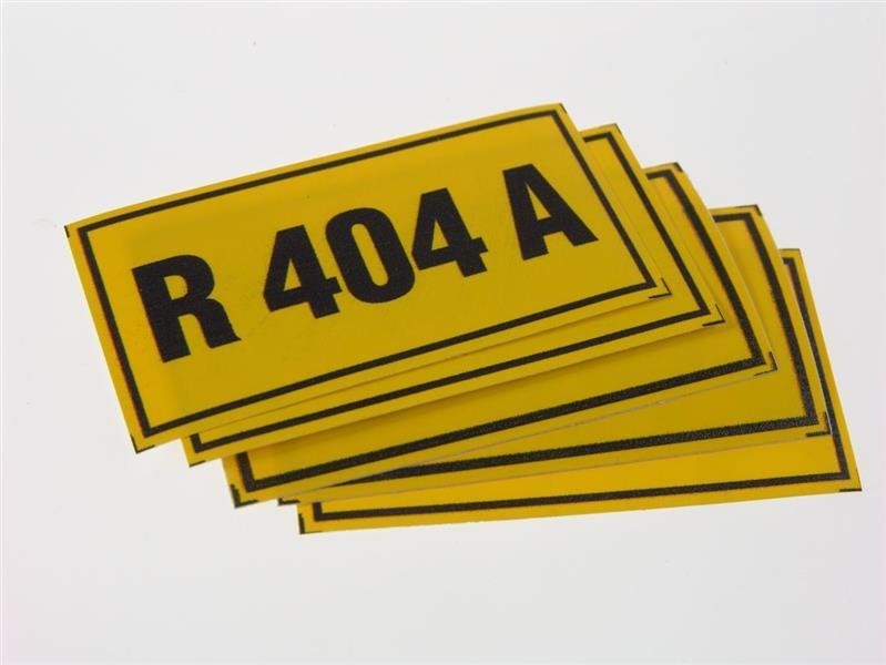 Aufkleber für Kältemittel R404A