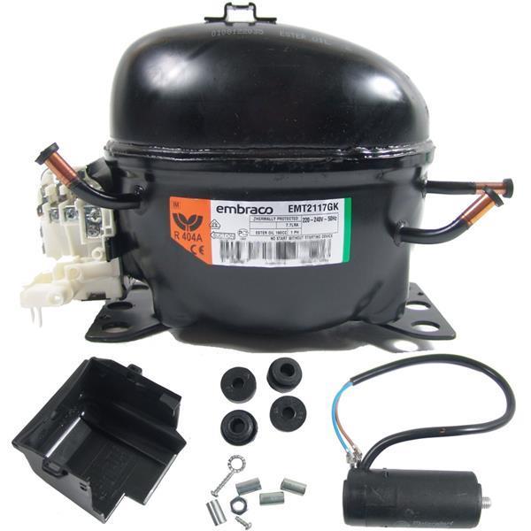 Verdichter Aspera Embraco EMT2117GK, CSIR, LBP - R404A, R507, R452A, 220-240V, 50-60Hz