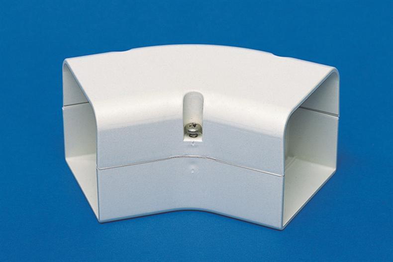 Airco-Duct Flacher Bogen 45° - RAL9002 für D 070 mm Kanäle