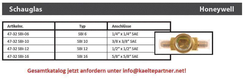 Schauglas Honeywell SBI 16, 5/8 x 5/8" SAE, Bördelanschlüsse