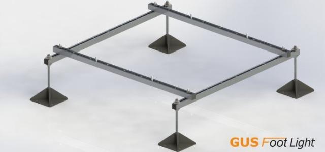 GUS 20271 1000x1000mm 200kg Foot Light Aufstellsystem Alu